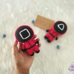 Pink soldier amigurumi