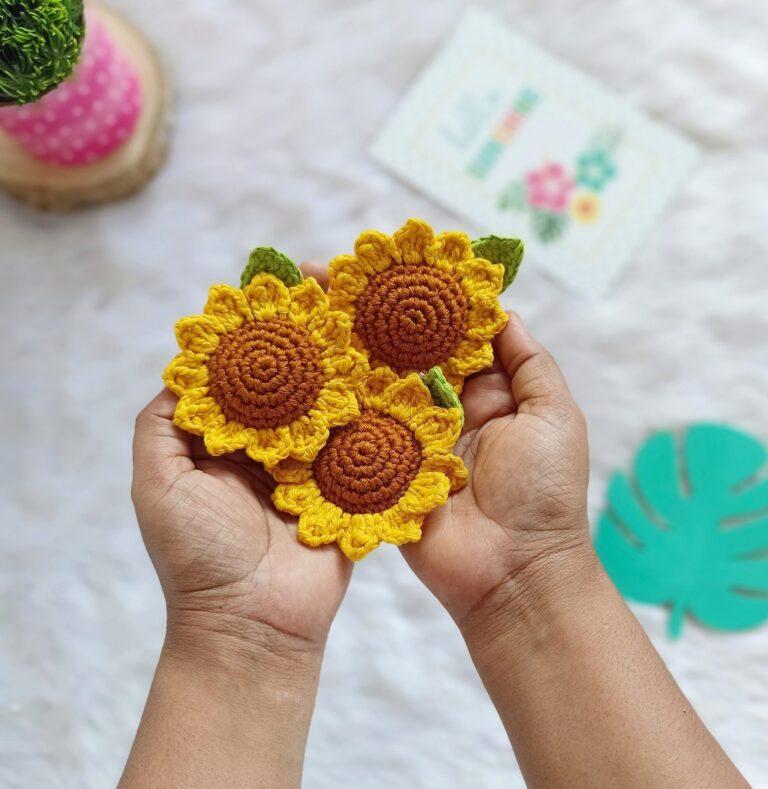 Crochet sunflower