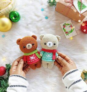 Winter bear amigurumi pattern