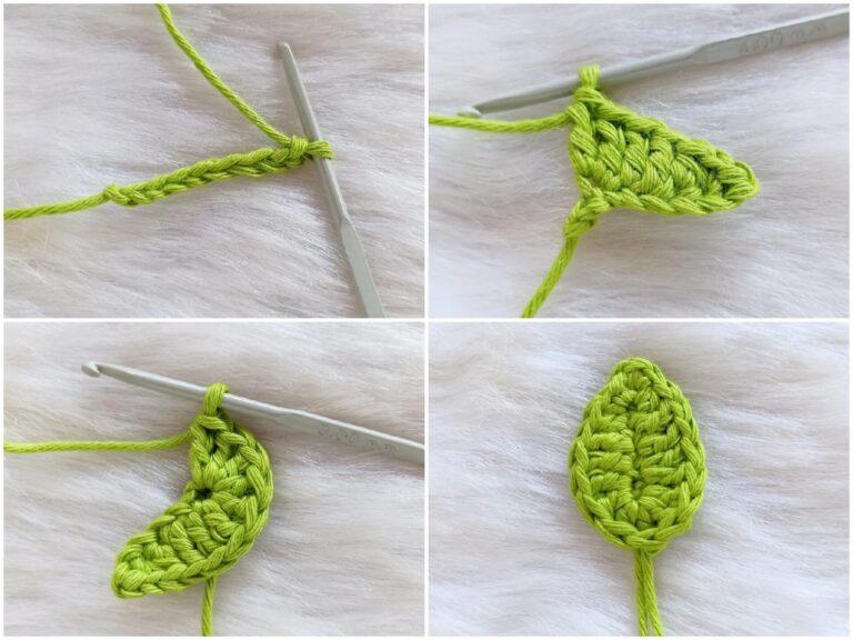 Crochet leaf tutorial