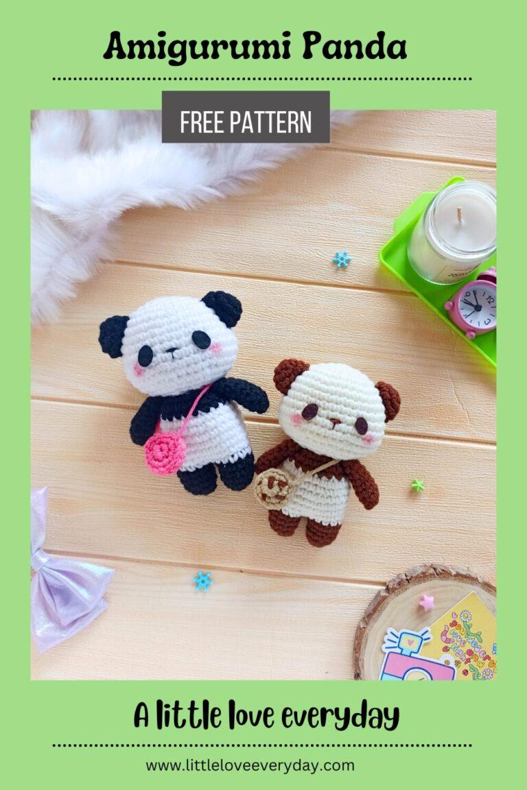 Amigurumi panda pin