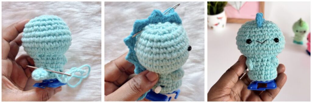 Windup walking amigurumi Dino
