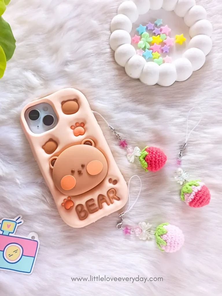 Strawberry phone charm