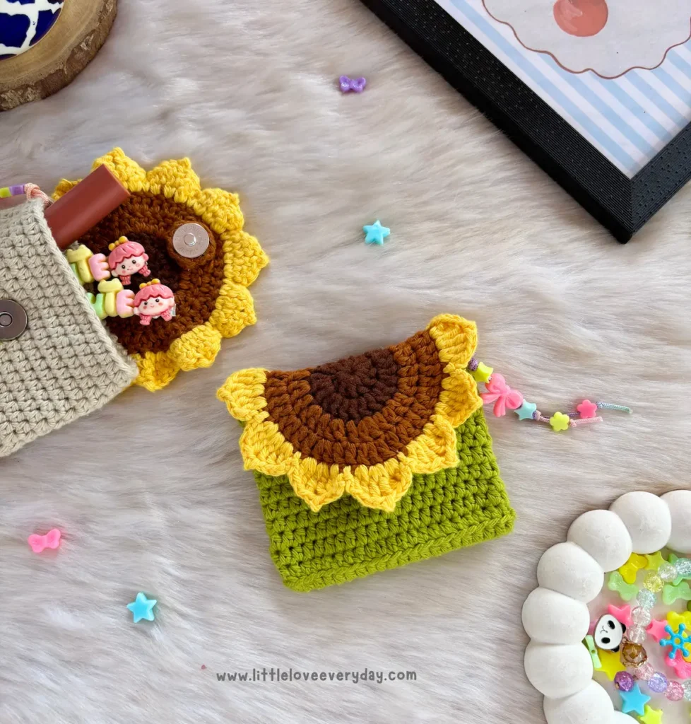 Crochet Sunflower purse